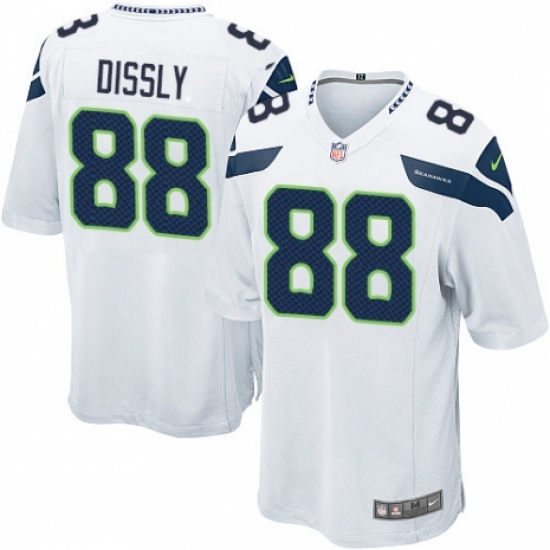 Men's Nike Seattle Seahawks 88 Will Dissly Game White NFL Jersey