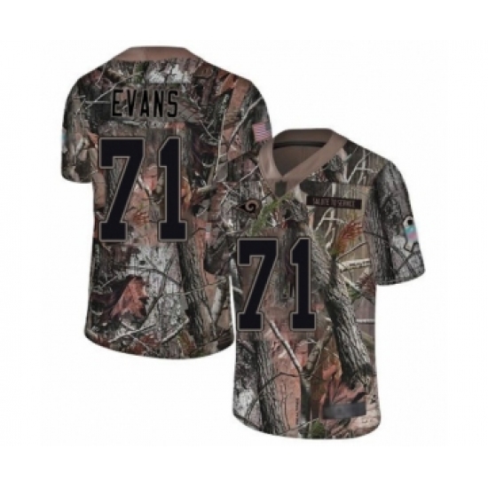 Youth Los Angeles Rams 71 Bobby Evans Camo Rush Realtree Limited Football Jersey