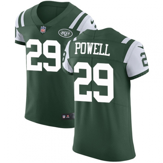 Men's Nike New York Jets 29 Bilal Powell Elite Green Team Color NFL Jersey