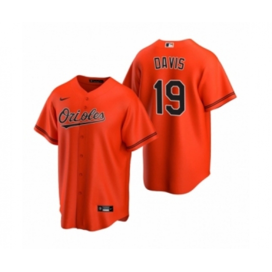 Women's Baltimore Orioles 19 Chris Davis Nike Orange 2020 Replica Alternate Jersey