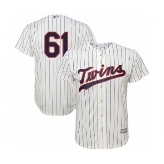 Youth Minnesota Twins 61 Cody Stashak Authentic Cream Alternate Cool Base Baseball Player Jersey