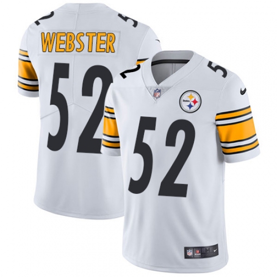 Men's Nike Pittsburgh Steelers 52 Mike Webster White Vapor Untouchable Limited Player NFL Jersey