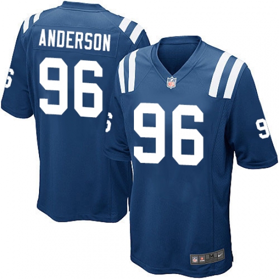 Men's Nike Indianapolis Colts 96 Henry Anderson Game Royal Blue Team Color NFL Jersey