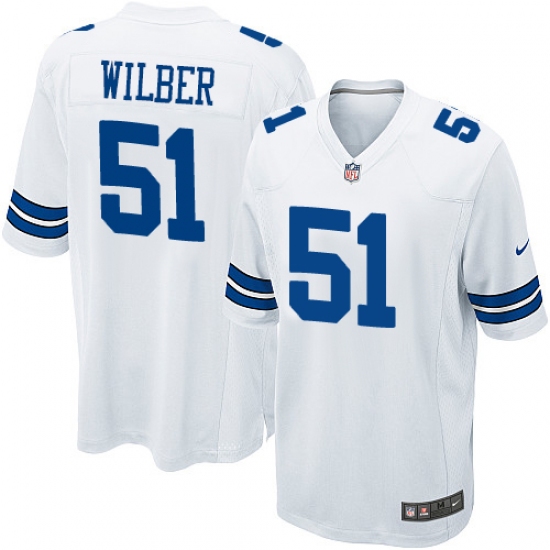 Men's Nike Dallas Cowboys 51 Kyle Wilber Game White NFL Jersey