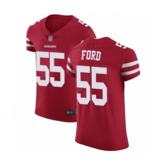 Men's San Francisco 49ers 55 Dee Ford Red Team Color Vapor Untouchable Elite Player Football Jersey