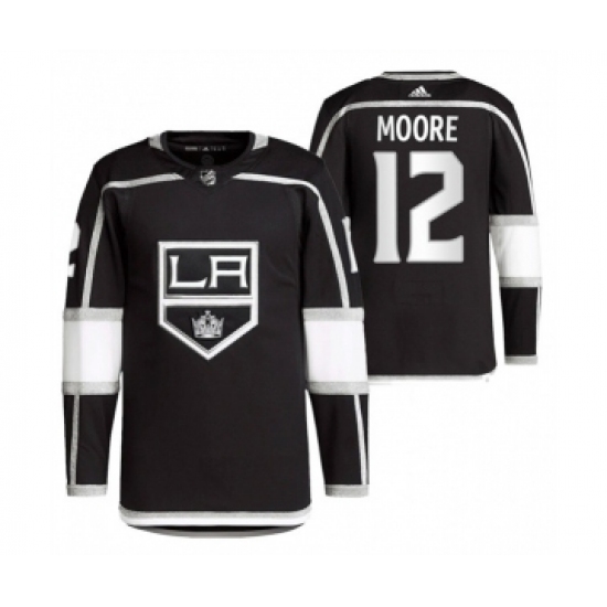 Men's Los Angeles Kings 12 Trevor Moore Black Stitched Jersey