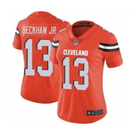 Women's Odell Beckham Jr. Limited Orange Nike Jersey NFL Cleveland Browns 13 Alternate Vapor Untouchable