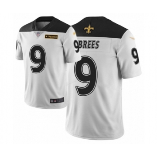 Women's New Orleans Saints 9 Drew Brees Limited White City Edition Football Jersey