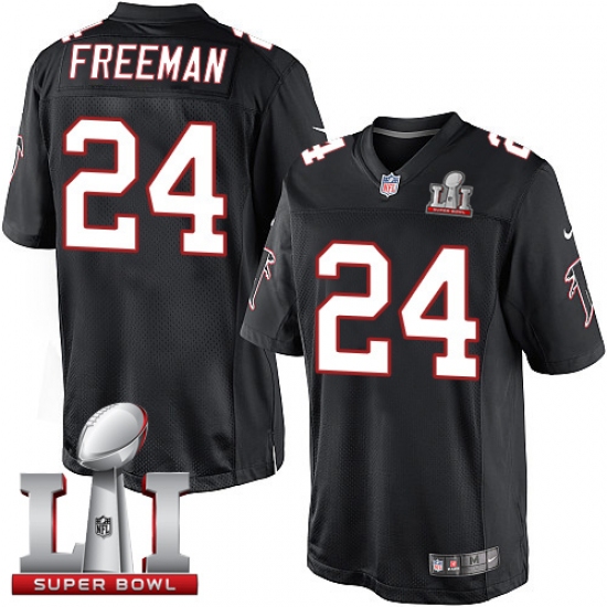 Youth Nike Atlanta Falcons 24 Devonta Freeman Black Alternate Super Bowl LI 51 Vapor Untouchable Limited Player NFL Jersey