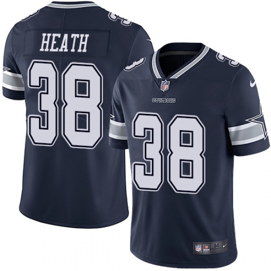 Youth Nike Dallas Cowboys 38 Jeff Heath Navy Blue Team Color Vapor Untouchable Limited Player NFL Jersey