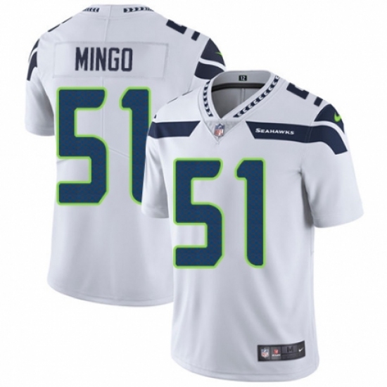 Youth Nike Seattle Seahawks 51 Barkevious Mingo White Vapor Untouchable Elite Player NFL Jersey