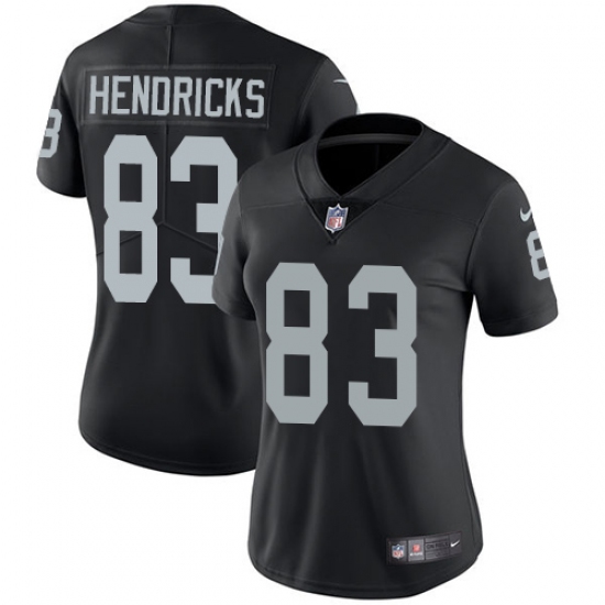Women's Nike Oakland Raiders 83 Ted Hendricks Elite Black Team Color NFL Jersey