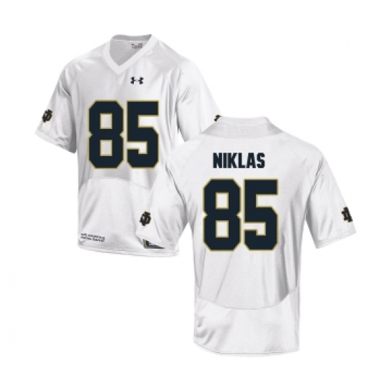 Notre Dame Fighting Irish 85 Troy Niklas White College Football Jersey