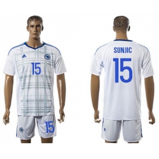 Bosnia Herzegovina 15 Sunjic Away Soccer Country Jersey