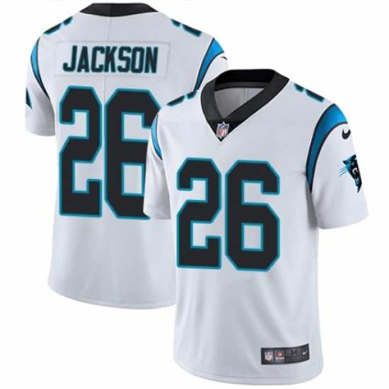 Youth Nike Carolina Panthers 26 Donte Jackson White Vapor Untouchable Limited Player NFL Jersey