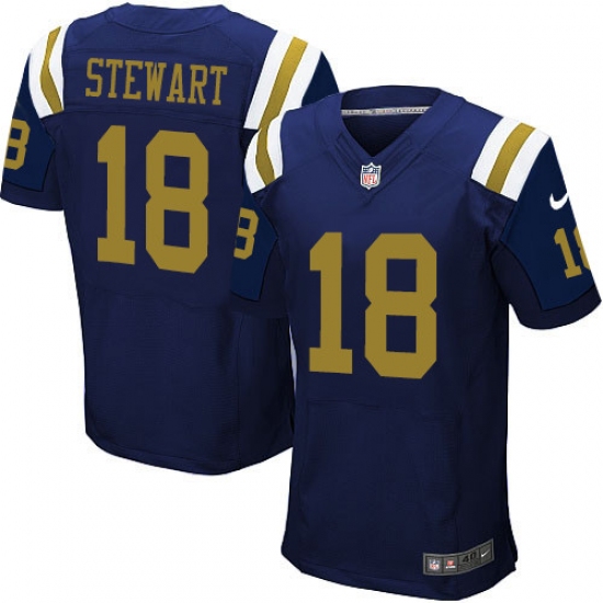 Men's Nike New York Jets 18 ArDarius Stewart Elite Navy Blue Alternate NFL Jersey