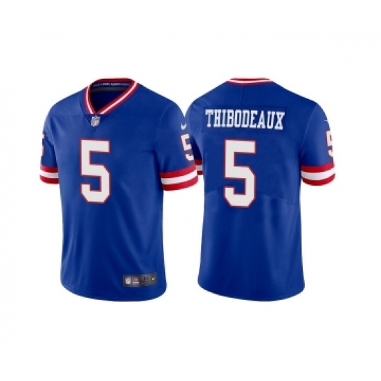 Men's New York Giants 5 Kayvon Thibodeaux Royal Vapor Untouchable Limited Stitched Jersey