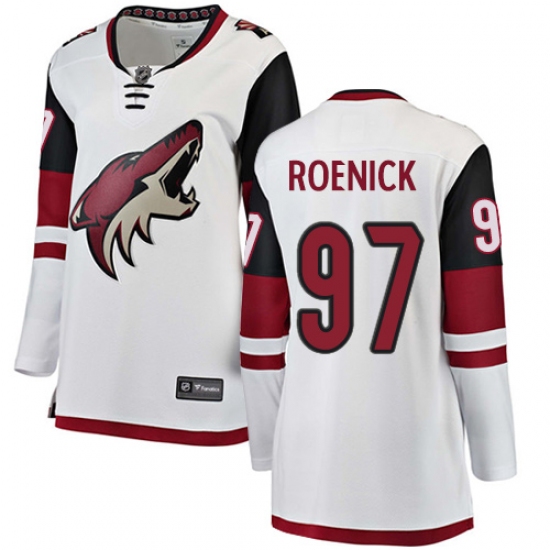 Women's Arizona Coyotes 97 Jeremy Roenick Authentic White Away Fanatics Branded Breakaway NHL Jersey