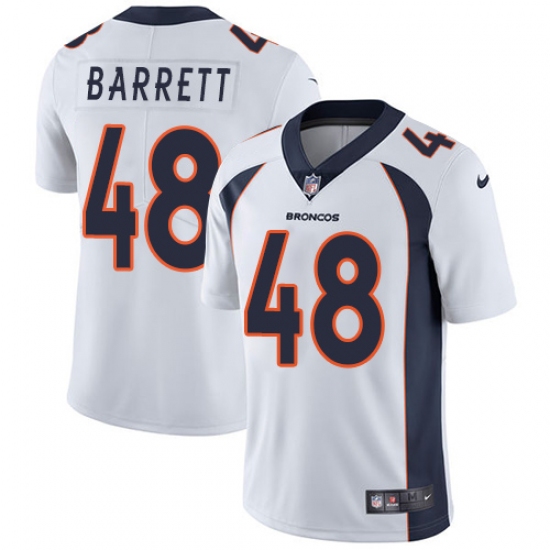 Men's Nike Denver Broncos 48 Shaquil Barrett White Vapor Untouchable Limited Player NFL Jersey