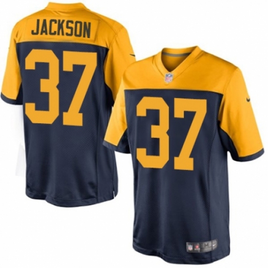 Men's Nike Green Bay Packers 37 Josh Jackson Limited Navy Blue Alternate NFL Jersey