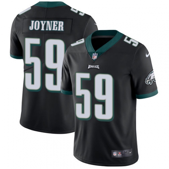 Youth Nike Philadelphia Eagles 59 Seth Joyner Black Alternate Vapor Untouchable Limited Player NFL Jersey