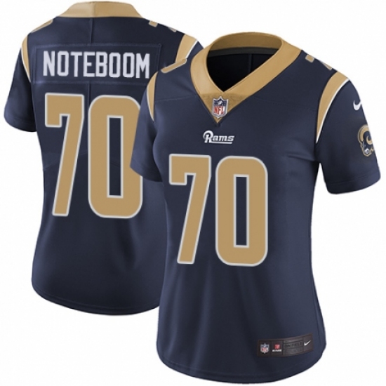 Women's Nike Los Angeles Rams 70 Joseph Noteboom Navy Blue Team Color Vapor Untouchable Limited Player NFL Jersey