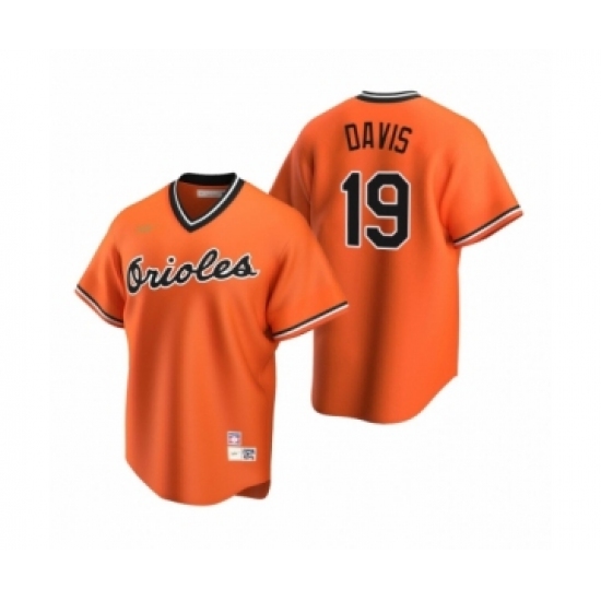 Women's Baltimore Orioles 19 Chris Davis Nike Orange Cooperstown Collection Alternate Jersey