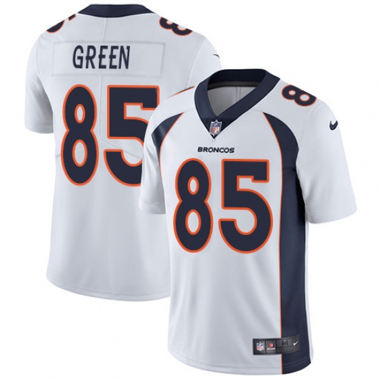 Men's Nike Denver Broncos 85 Virgil Green White Vapor Untouchable Limited Player NFL Jersey
