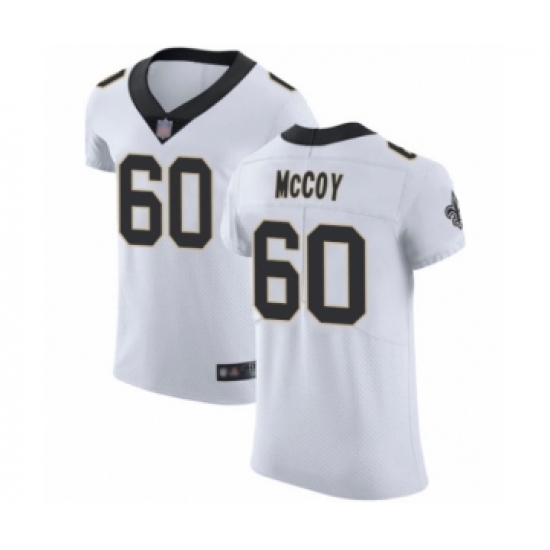 Men's New Orleans Saints 60 Erik McCoy White Vapor Untouchable Elite Player Football Jersey