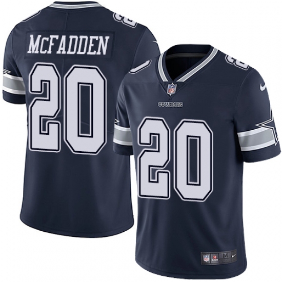 Men's Nike Dallas Cowboys 20 Darren McFadden Navy Blue Team Color Vapor Untouchable Limited Player NFL Jersey