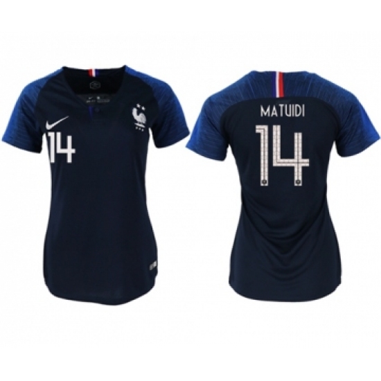Women's France 14 Matuidi Home Soccer Country Jersey