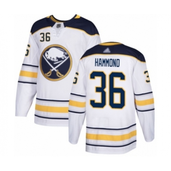 Youth Buffalo Sabres 36 Andrew Hammond Authentic White Away Hockey Jersey