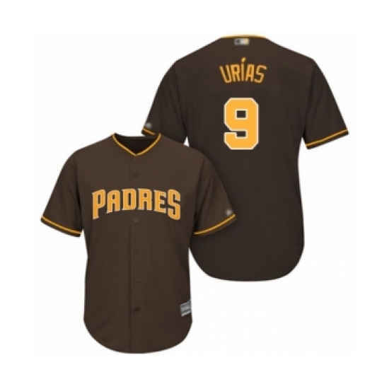 Youth San Diego Padres 9 Luis Urias Authentic Brown Alternate Cool Base Baseball Player Jersey