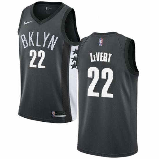Men's Nike Brooklyn Nets 22 Caris LeVert Swingman Gray NBA Jersey Statement Edition