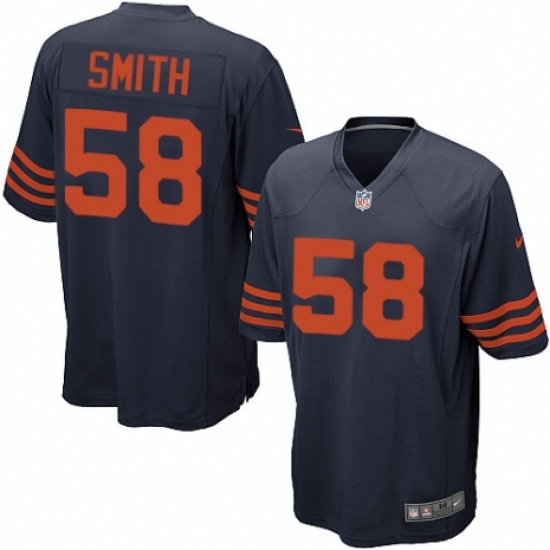 Men's Nike Chicago Bears 58 Roquan Smith Game Navy Blue Alternate NFL Jersey