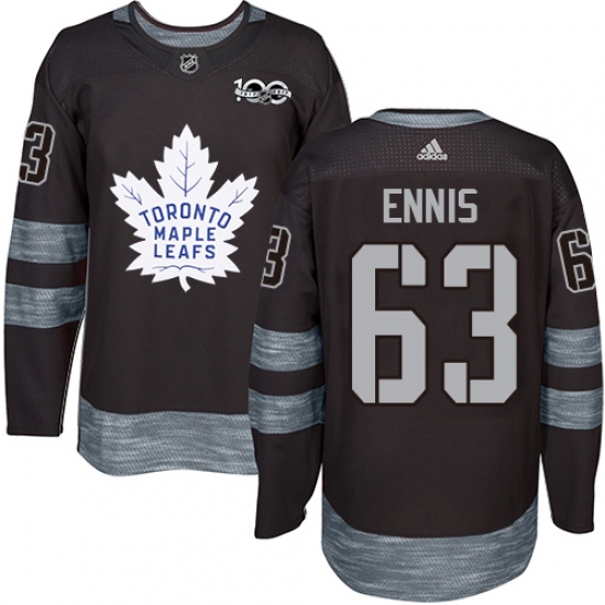 Men's Adidas Toronto Maple Leafs 63 Tyler Ennis Authentic Black 1917-2017 100th Anniversary NHL Jersey