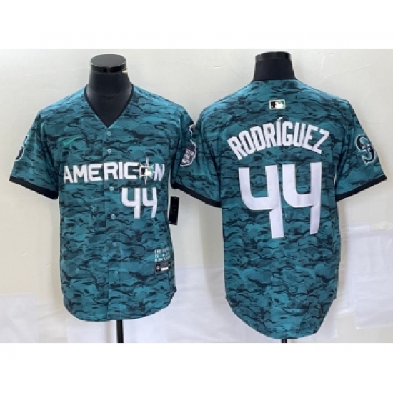 Men's Nike Seattle Mariners 44 Julio Rodriguez Teal 2023 All Star Cool Base Stitched Baseball Jersey