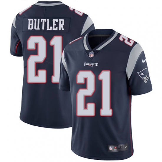 Youth Nike New England Patriots 21 Malcolm Butler Navy Blue Team Color Vapor Untouchable Limited Player NFL Jersey