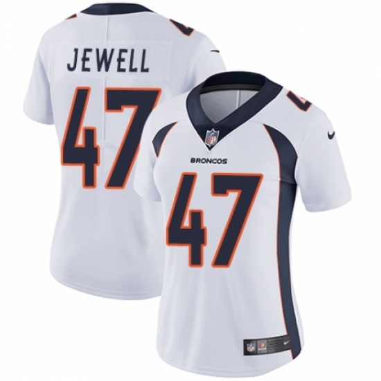 Women's Nike Denver Broncos 47 Josey Jewell White Vapor Untouchable Elite Player NFL Jersey