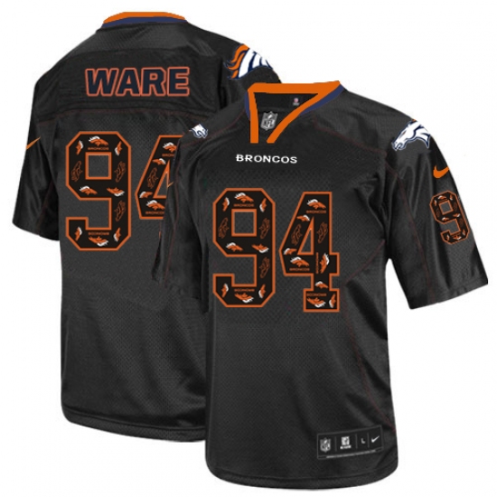 Men's Nike Denver Broncos 94 DeMarcus Ware Elite New Lights Out Black NFL Jersey