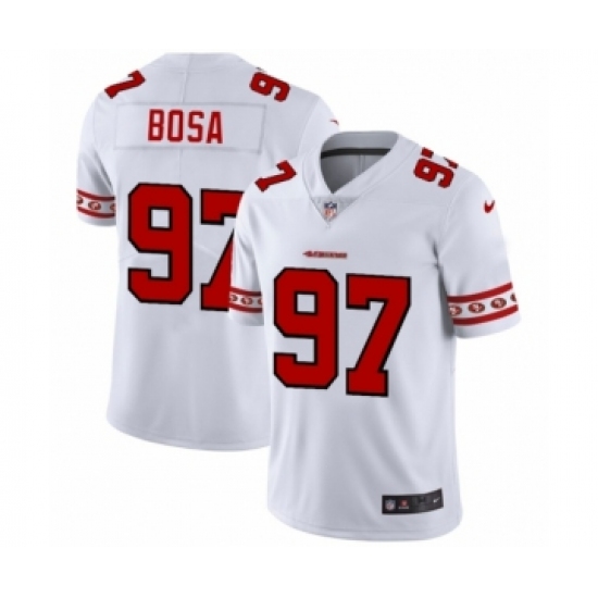 Men's San Francisco 49ers 97 Nick Bosa White Team Logo Cool Edition Jersey
