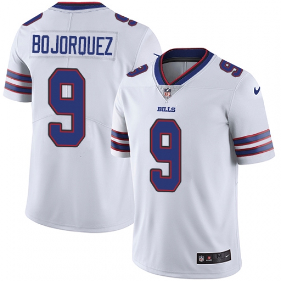 Men's Nike Buffalo Bills 9 Corey Bojorquez White Vapor Untouchable Limited Player NFL Jersey