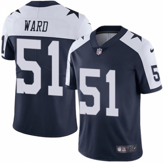 Youth Nike Dallas Cowboys 51 Jihad Ward Navy Blue Throwback Alternate Vapor Untouchable Limited Player NFL Jersey
