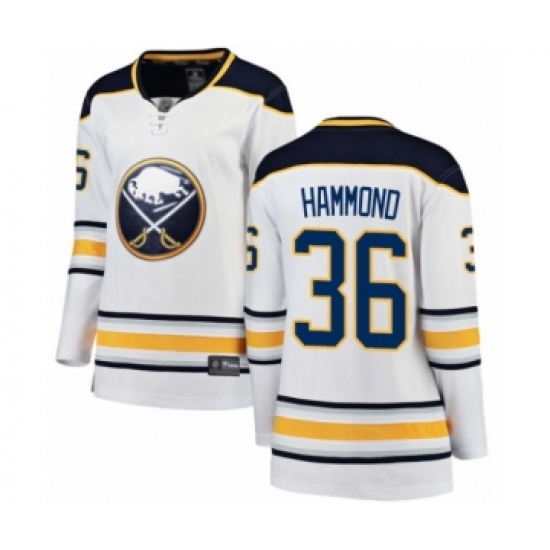 Women's Buffalo Sabres 36 Andrew Hammond Fanatics Branded White Away Breakaway Hockey Jersey