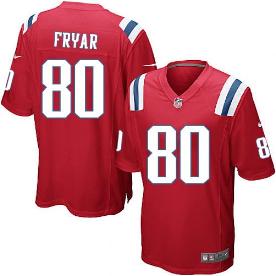 Men's Nike New England Patriots 80 Irving Fryar Game Red Alternate NFL Jersey
