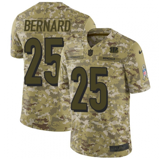 Men's Nike Cincinnati Bengals 25 Giovani Bernard Limited Camo 2018 Salute to Service NFL Jersey