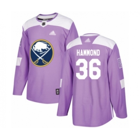 Youth Buffalo Sabres 36 Andrew Hammond Authentic Purple Fights Cancer Practice Hockey Jersey