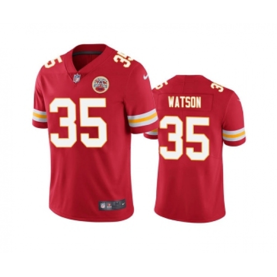 Men's Kansas City Chiefs 35 Jaylen Watson Red Vapor Untouchable Limited Stitched Football Jersey