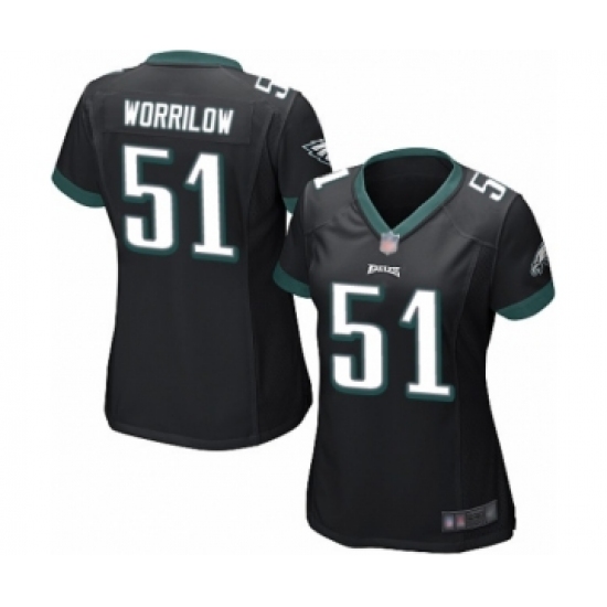 Women's Philadelphia Eagles 51 Paul Worrilow Game Black Alternate Football Jersey