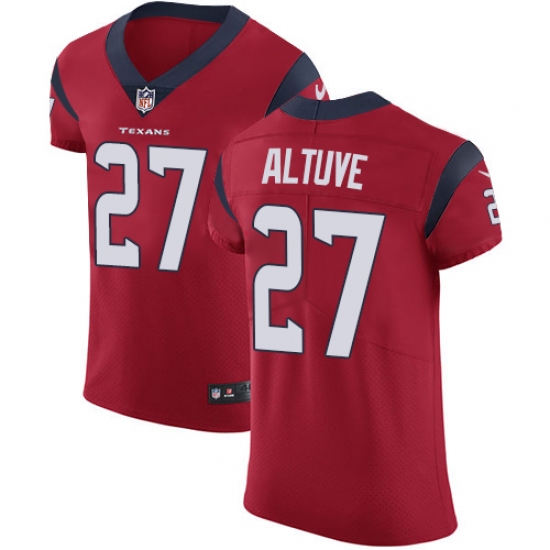 Men's Nike Houston Texans 27 Jose Altuve Red Alternate Vapor Untouchable Elite Player NFL Jersey